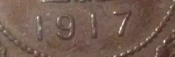 1917-NFLD-Large-One-Cent-X2-Grades-Pls